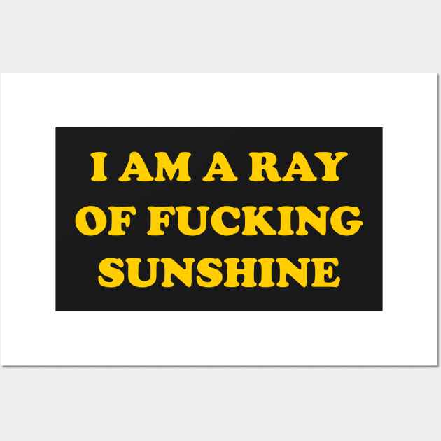 I Am a Ray Of Fucking Sunshine Wall Art by TheArtism